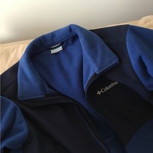 Xmas SALE Columbia mens winter Blue and Black colors, fleece Jacket Coat SZ L